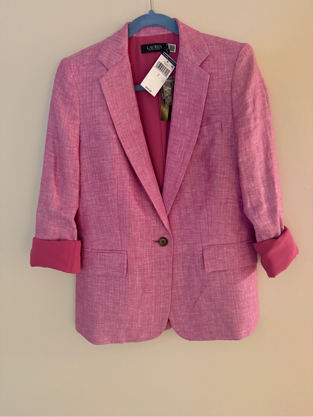 Ralph Lauren Pink Single-Button Blazer